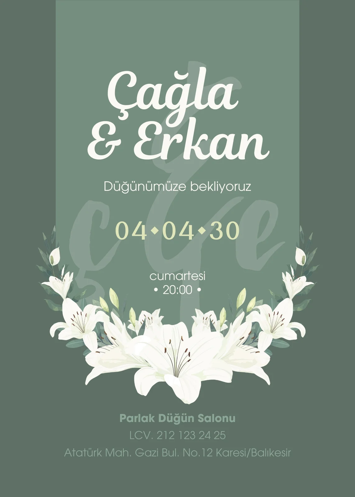 Sade Davetiye Modeli #219