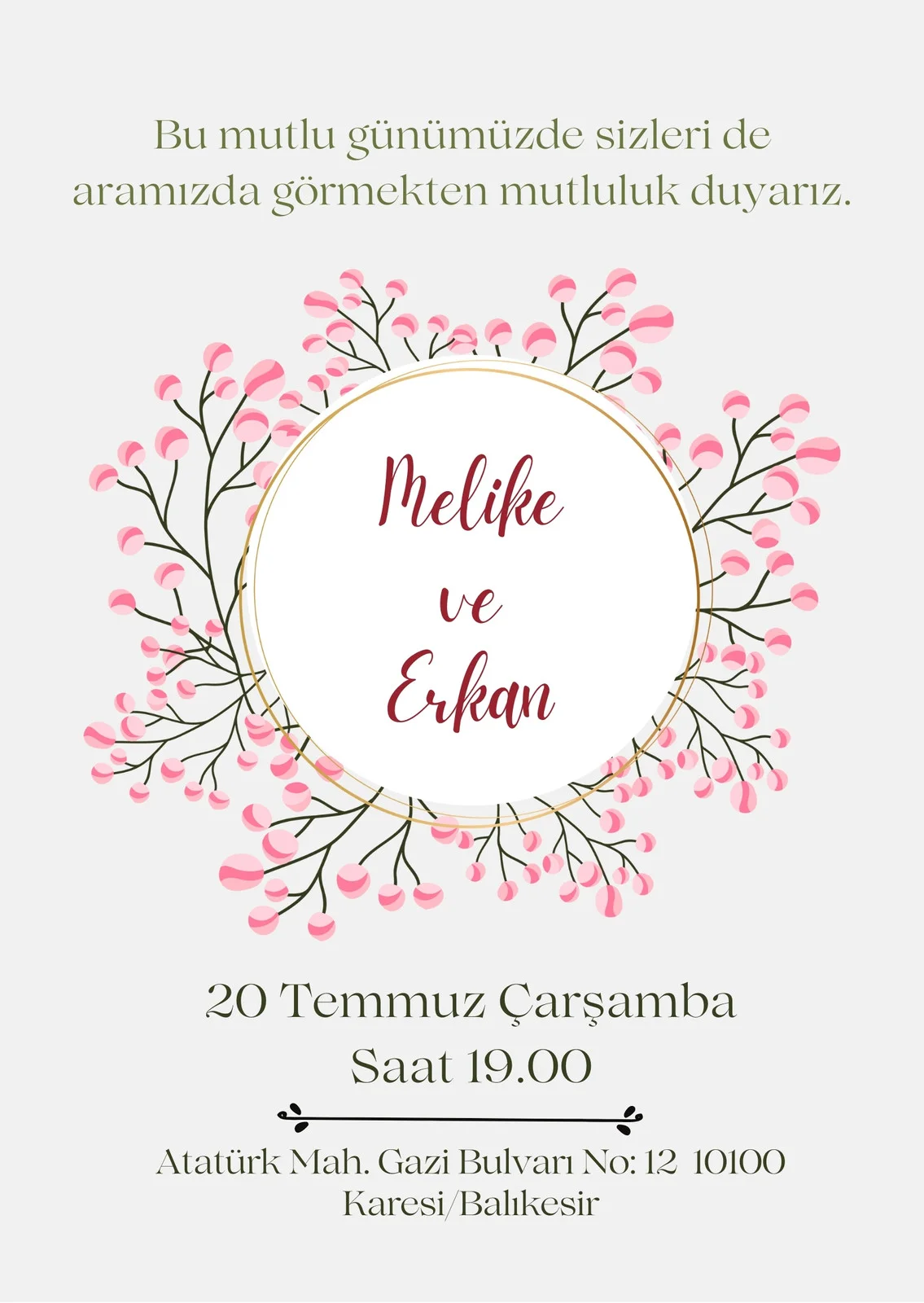 Şık Davetiye Modeli #268