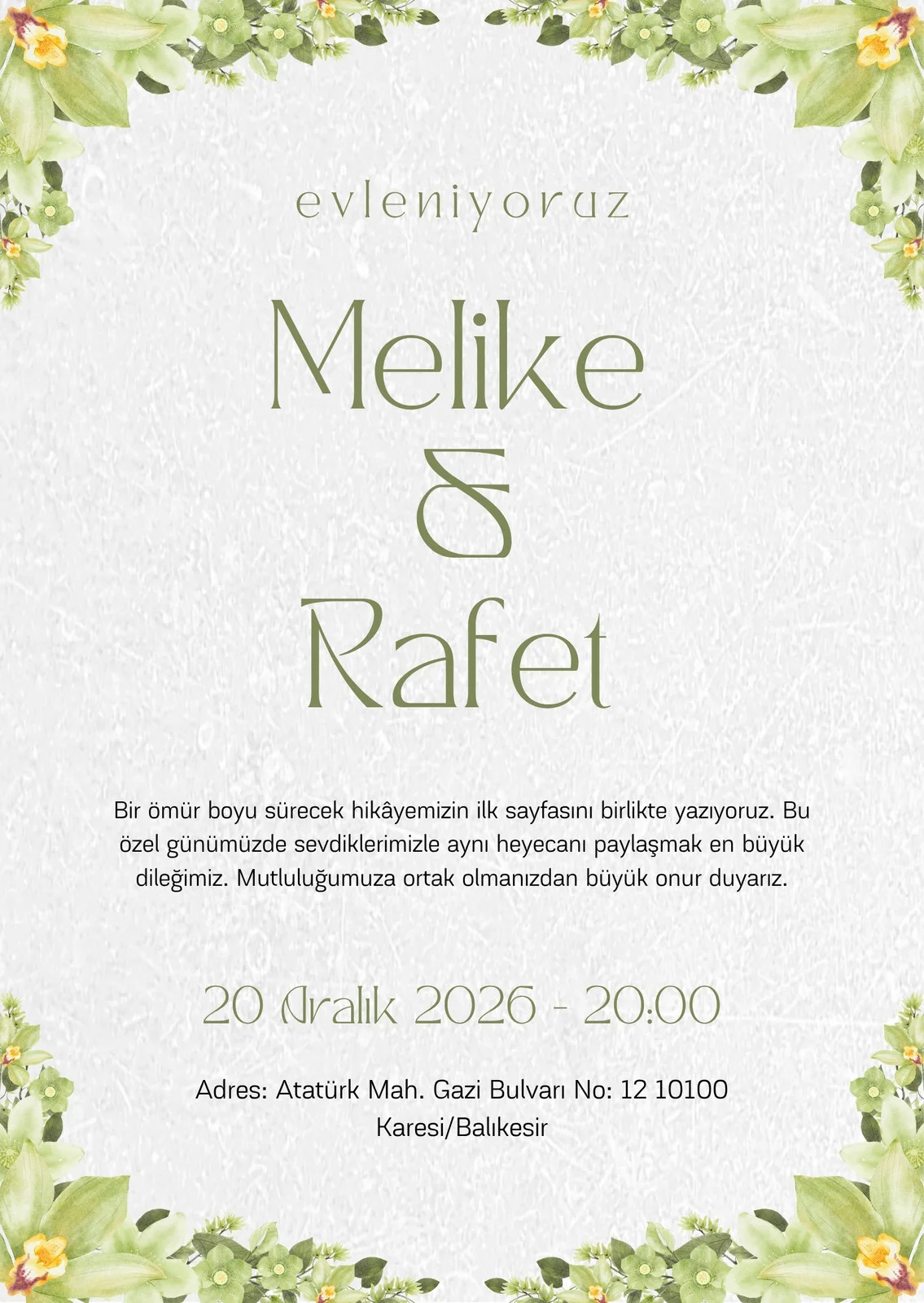 Davetiye Modeli #148
