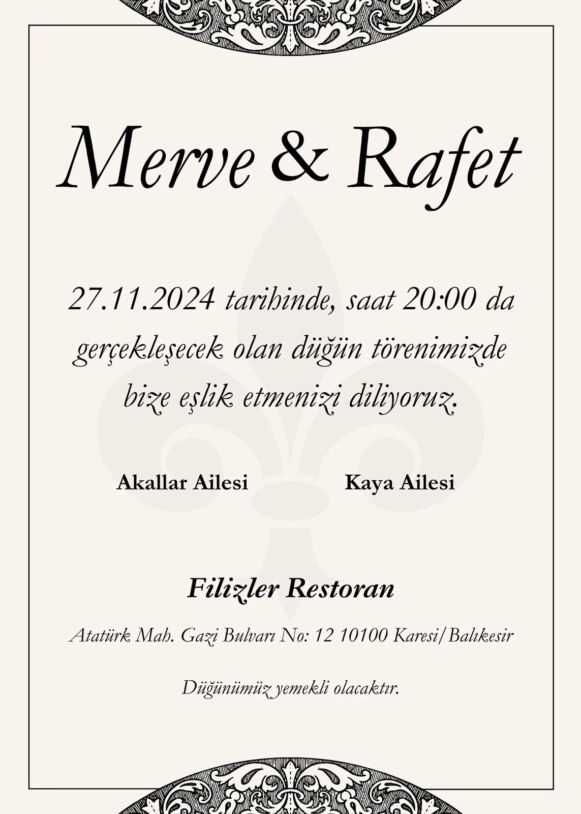 Davetiye Modeli #92