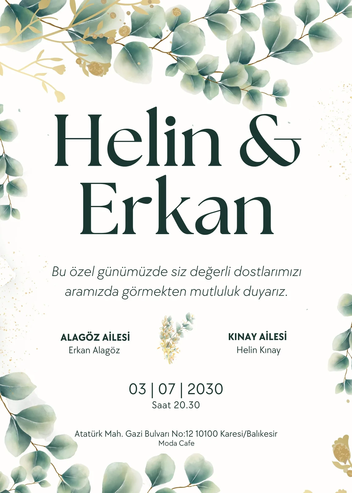 Sade Davetiye Modeli #229