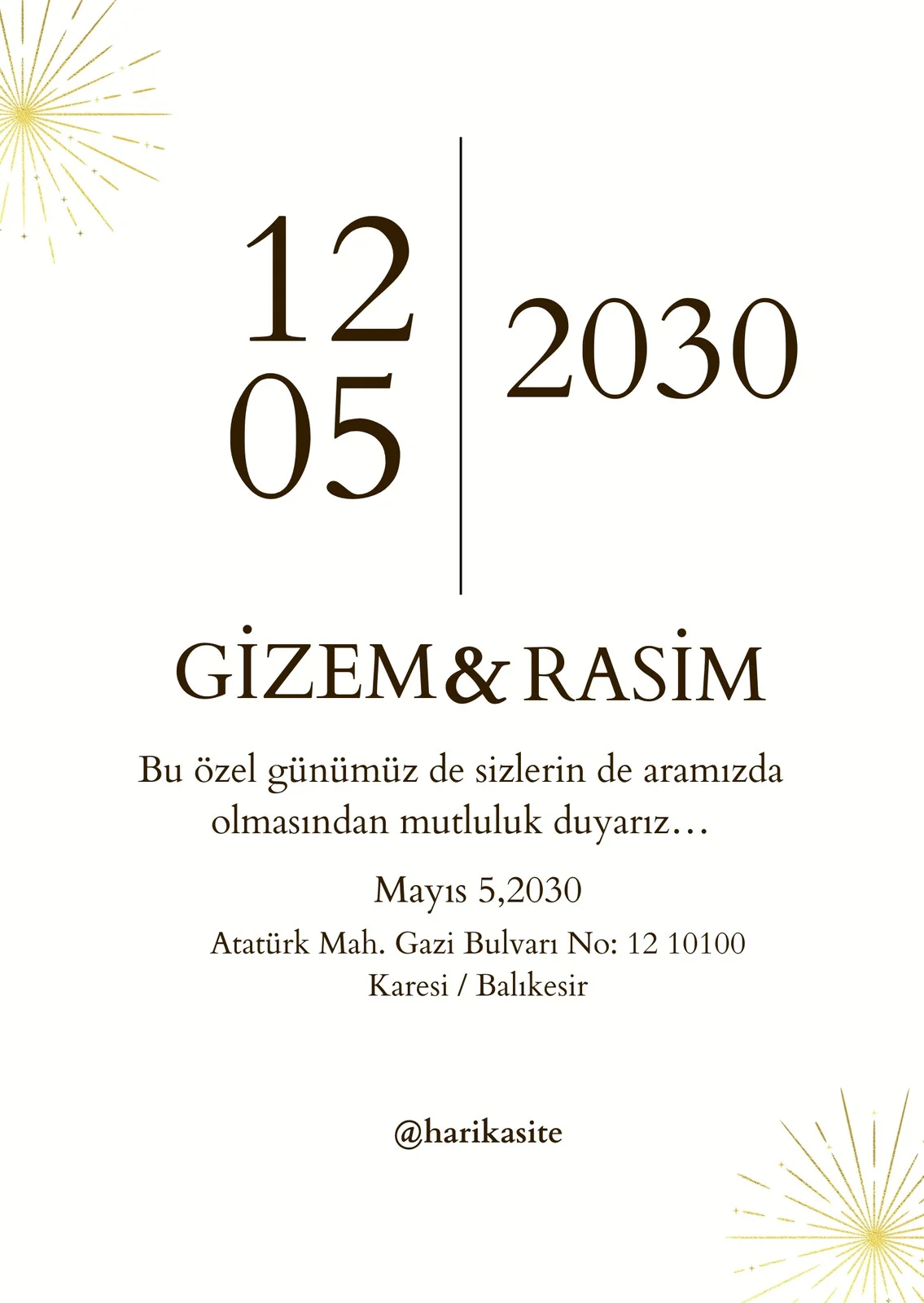 Davetiye Modeli #101