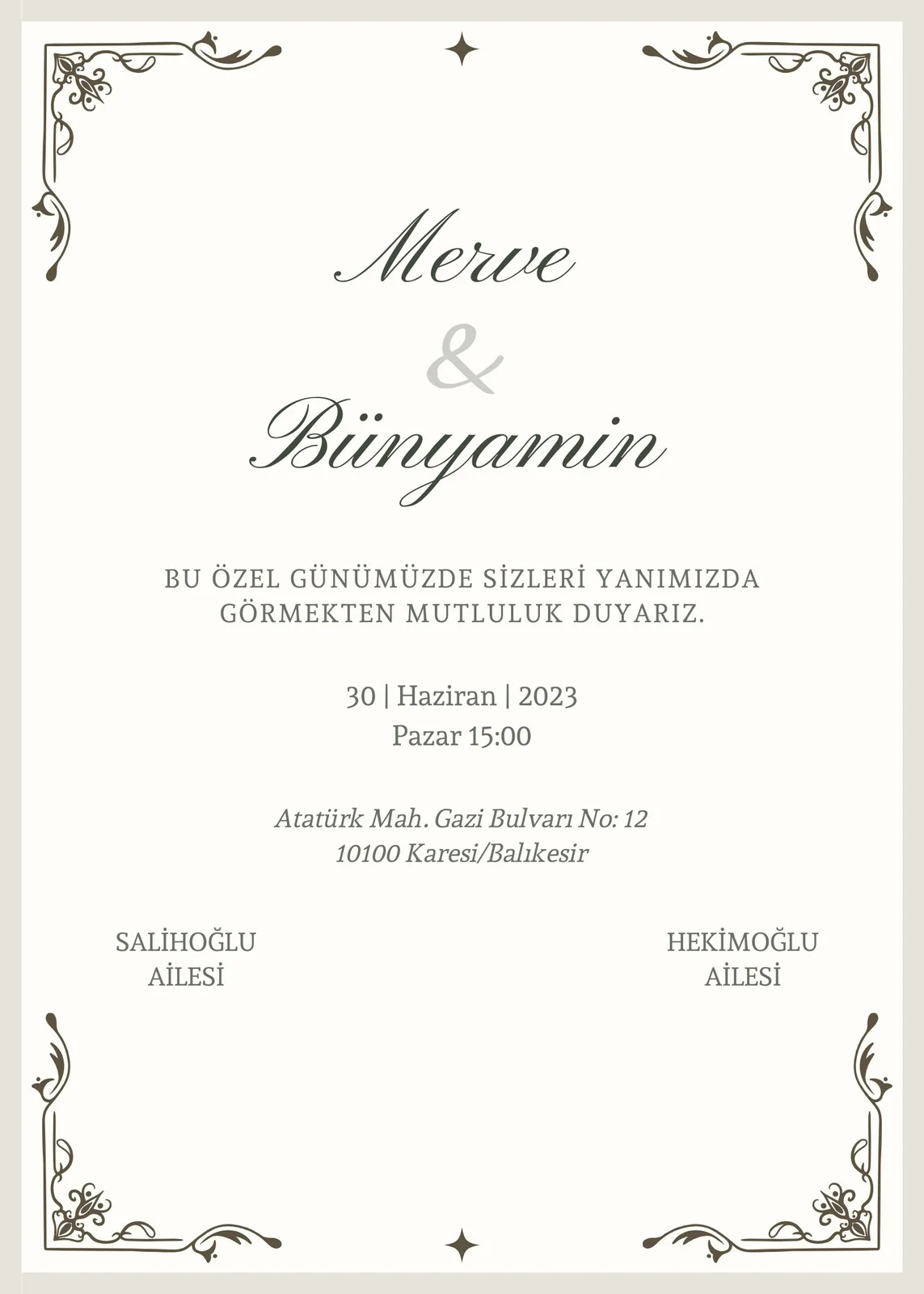 Davetiye Modeli #197